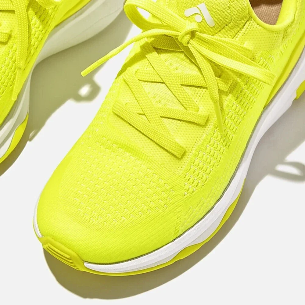 FitFlop Vitamin Sneakers Women's US 8.5 Lime Juice Knit Running Shoes ZOGG1284